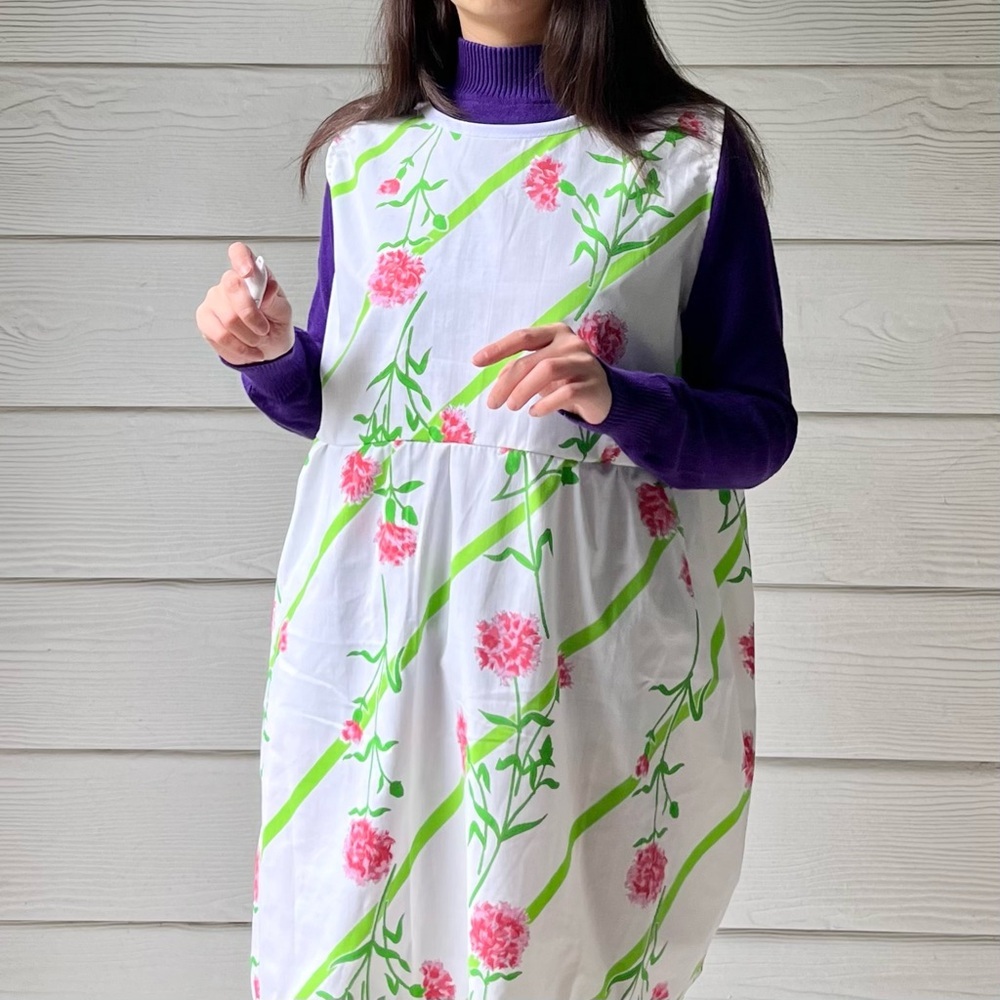 Vintage Fabric | Handmade Vintage 1970’s Sears Floral Sleeveless Dress SKU 11153